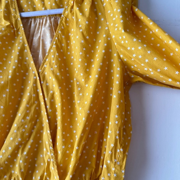 Madewell | Mustard Yellow Star Scatter Wrap Top - Picture 6 of 11